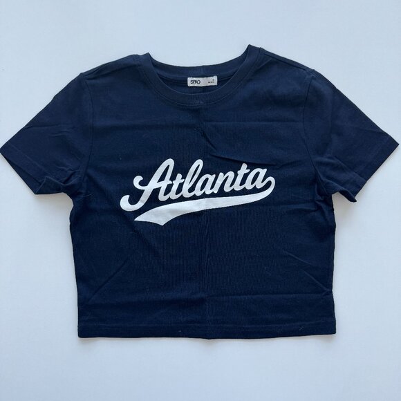 Brandy Melville Tops - Korean Brandy Melville (SPAO) Navy Crop Top